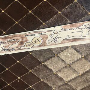 Art-Inspired Abstract Print Silk Twilly Scarf